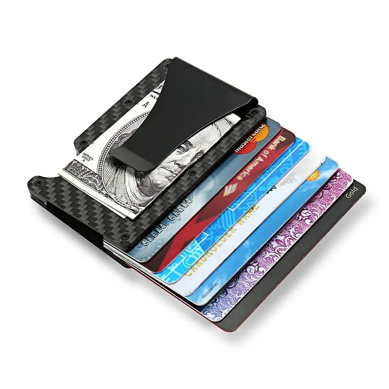 Rfid Credit Card Holder Slim Metal Magic Wallets Men Women Thin Mini Id Bank Cardholder Aluminium Alloy Case Wallet for Men