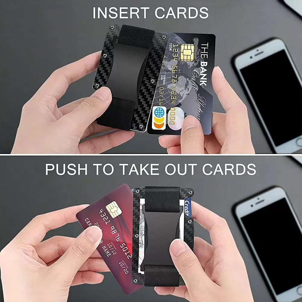 Rfid Credit Card Holder Slim Metal Magic Wallets Men Women Thin Mini Id Bank Cardholder Aluminium Alloy Case Wallet for Men