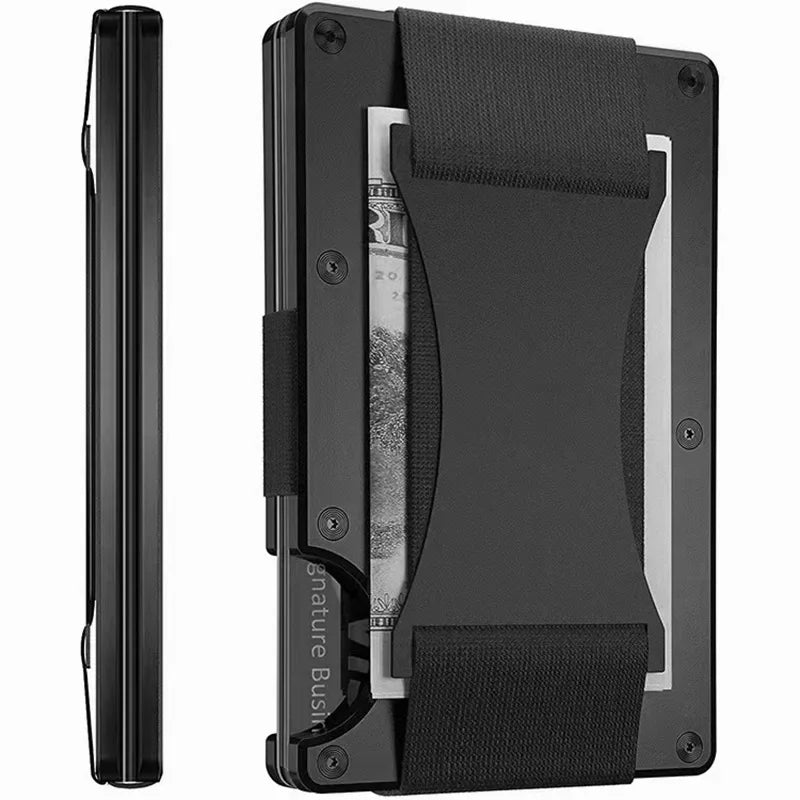 Rfid Credit Card Holder Slim Metal Magic Wallets Men Women Thin Mini Id Bank Cardholder Aluminium Alloy Case Wallet for Men