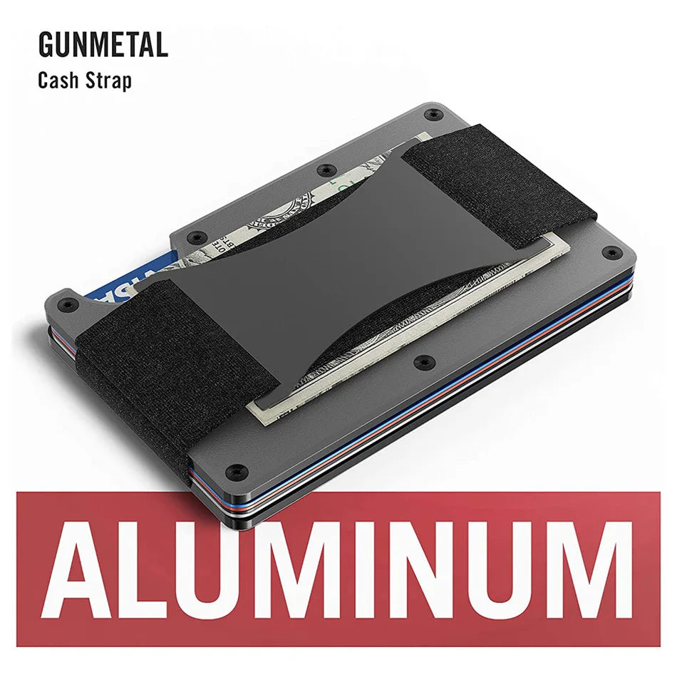 Rfid Credit Card Holder Slim Metal Magic Wallets Men Women Thin Mini Id Bank Cardholder Aluminium Alloy Case Wallet for Men