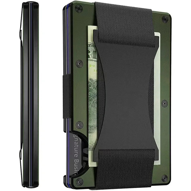 Rfid Credit Card Holder Slim Metal Magic Wallets Men Women Thin Mini Id Bank Cardholder Aluminium Alloy Case Wallet for Men