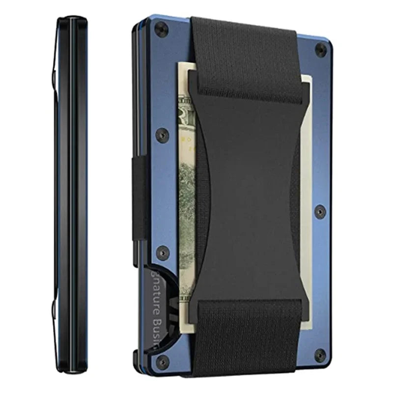 Rfid Credit Card Holder Slim Metal Magic Wallets Men Women Thin Mini Id Bank Cardholder Aluminium Alloy Case Wallet for Men