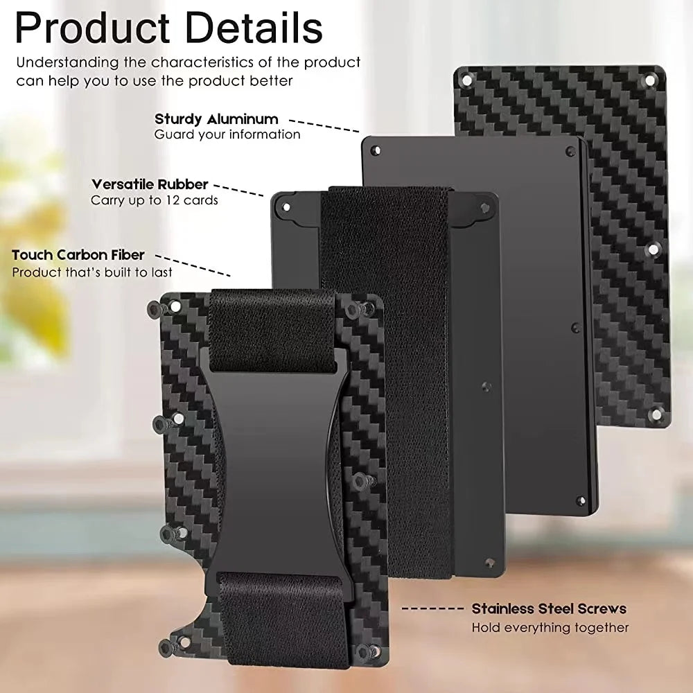 Rfid Credit Card Holder Slim Metal Magic Wallets Men Women Thin Mini Id Bank Cardholder Aluminium Alloy Case Wallet for Men