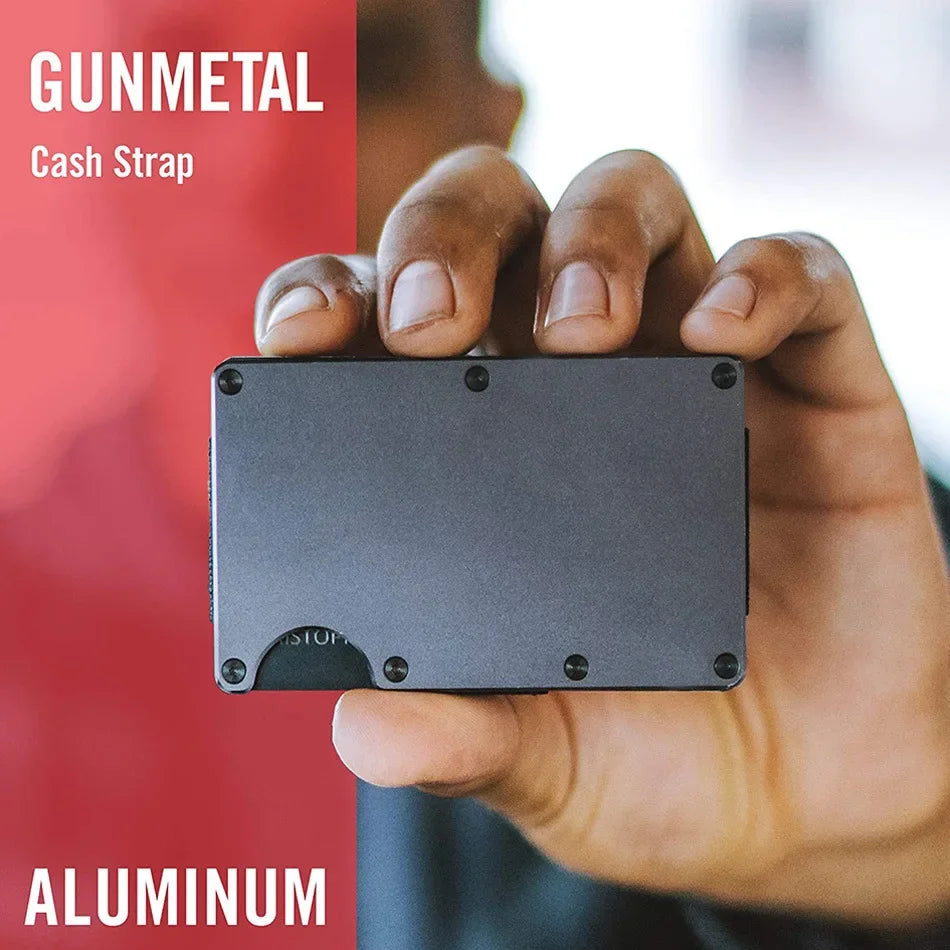 Rfid Credit Card Holder Slim Metal Magic Wallets Men Women Thin Mini Id Bank Cardholder Aluminium Alloy Case Wallet for Men