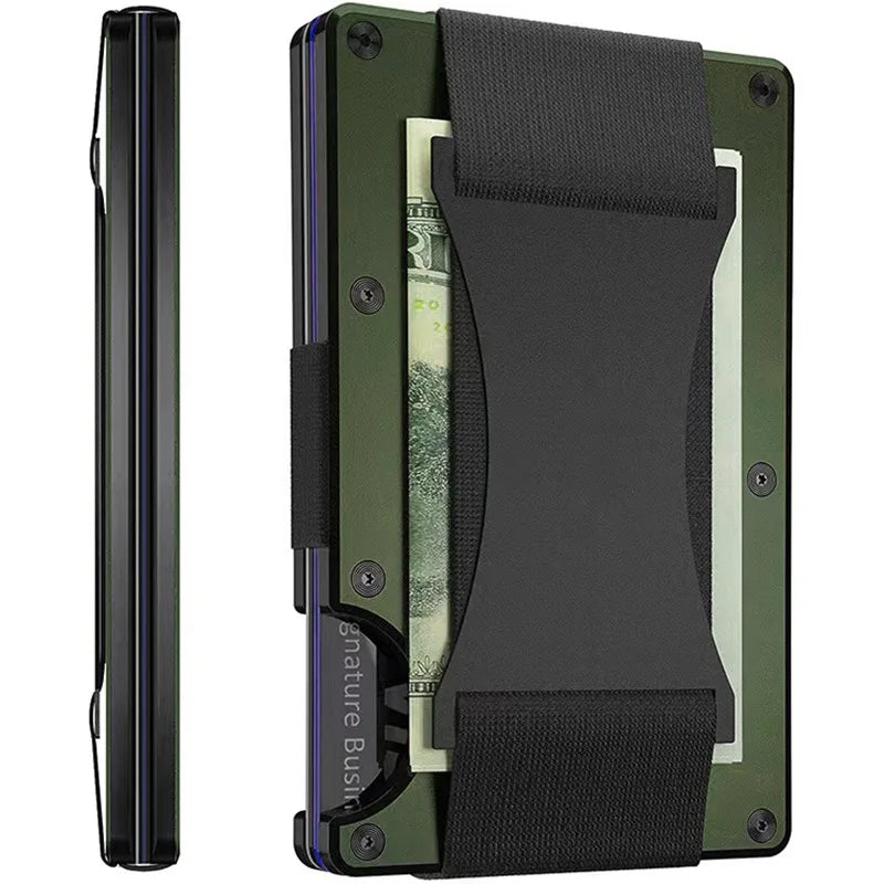 Rfid Credit Card Holder Slim Metal Magic Wallets Men Women Thin Mini Id Bank Cardholder Aluminium Alloy Case Wallet for Men